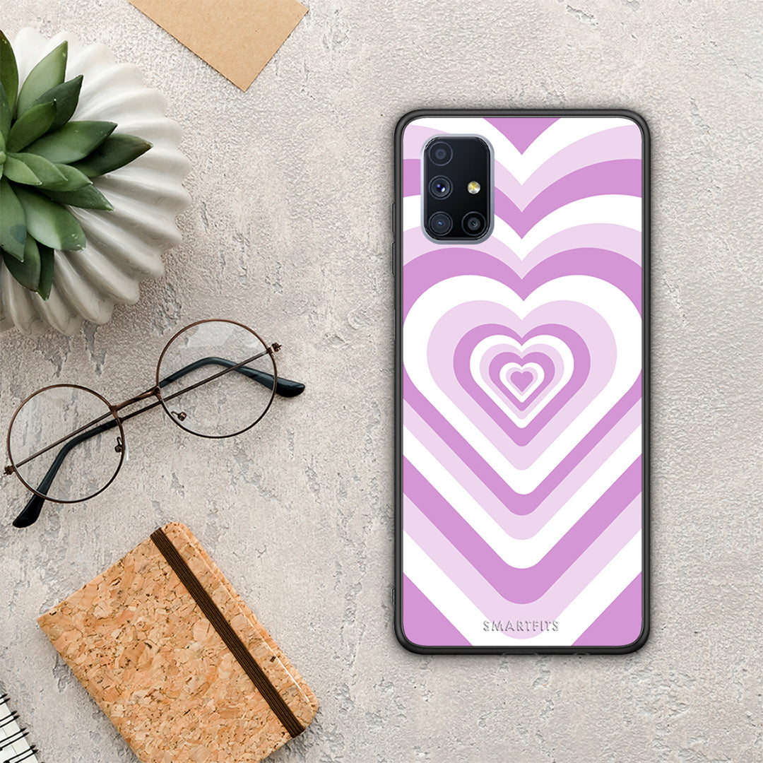 Lilac Hearts - Samsung Galaxy M51 θήκη