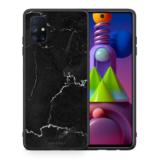 Θήκη Samsung Galaxy M51 Marble Black από τη Smartfits με σχέδιο στο πίσω μέρος και μαύρο περίβλημα | Samsung Galaxy M51 Marble Black case with colorful back and black bezels