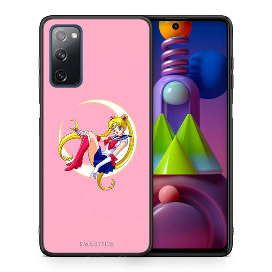 Θήκη Samsung Galaxy M51 Moon Girl από τη Smartfits με σχέδιο στο πίσω μέρος και μαύρο περίβλημα | Samsung Galaxy M51 Moon Girl case with colorful back and black bezels