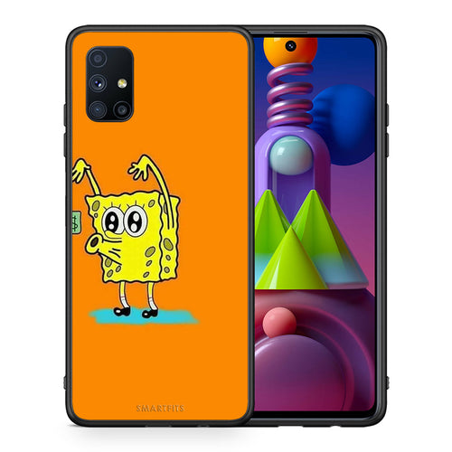 Θήκη Αγίου Βαλεντίνου Samsung Galaxy M51 No Money 2 από τη Smartfits με σχέδιο στο πίσω μέρος και μαύρο περίβλημα | Samsung Galaxy M51 No Money 2 case with colorful back and black bezels