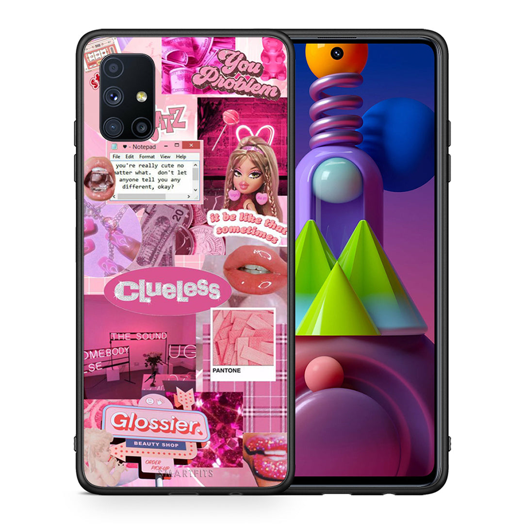 Θήκη Αγίου Βαλεντίνου Samsung Galaxy M51 Pink Love από τη Smartfits με σχέδιο στο πίσω μέρος και μαύρο περίβλημα | Samsung Galaxy M51 Pink Love case with colorful back and black bezels