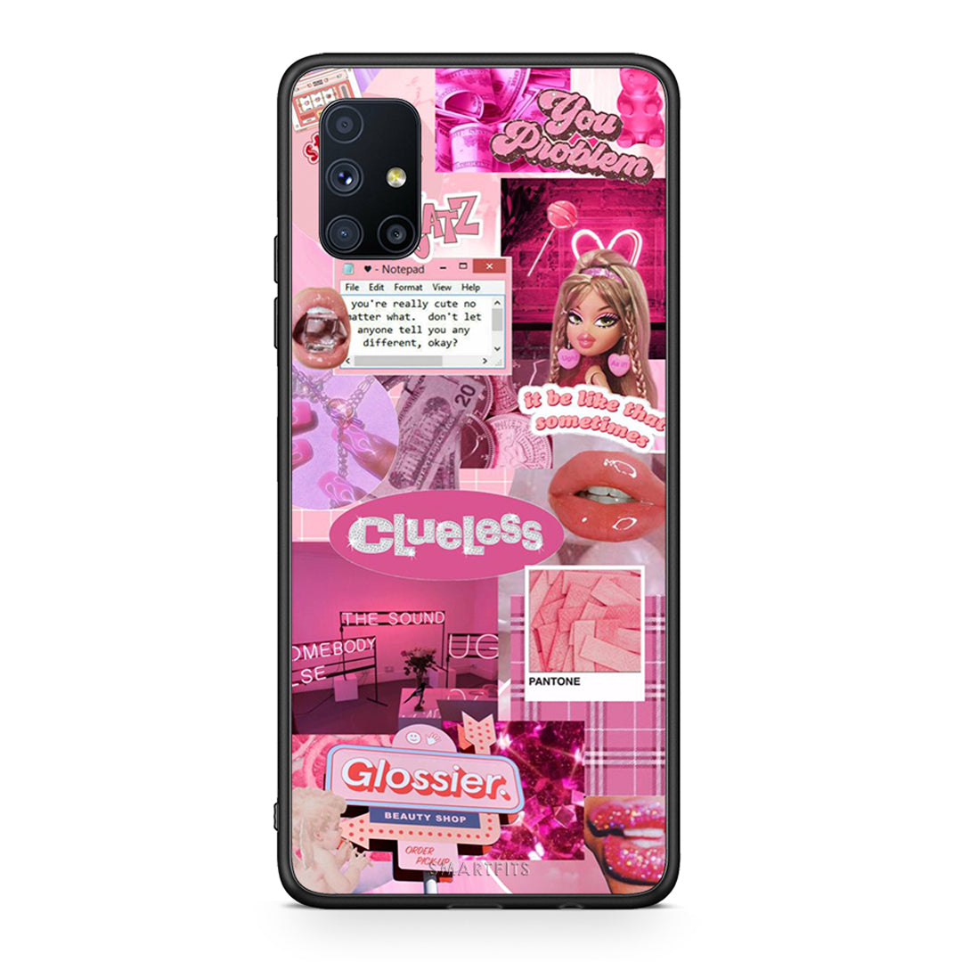 Θήκη Αγίου Βαλεντίνου Samsung Galaxy M51 Pink Love από τη Smartfits με σχέδιο στο πίσω μέρος και μαύρο περίβλημα | Samsung Galaxy M51 Pink Love case with colorful back and black bezels