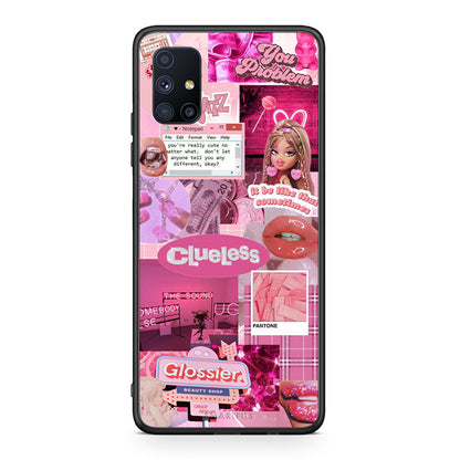 Θήκη Αγίου Βαλεντίνου Samsung Galaxy M51 Pink Love από τη Smartfits με σχέδιο στο πίσω μέρος και μαύρο περίβλημα | Samsung Galaxy M51 Pink Love case with colorful back and black bezels