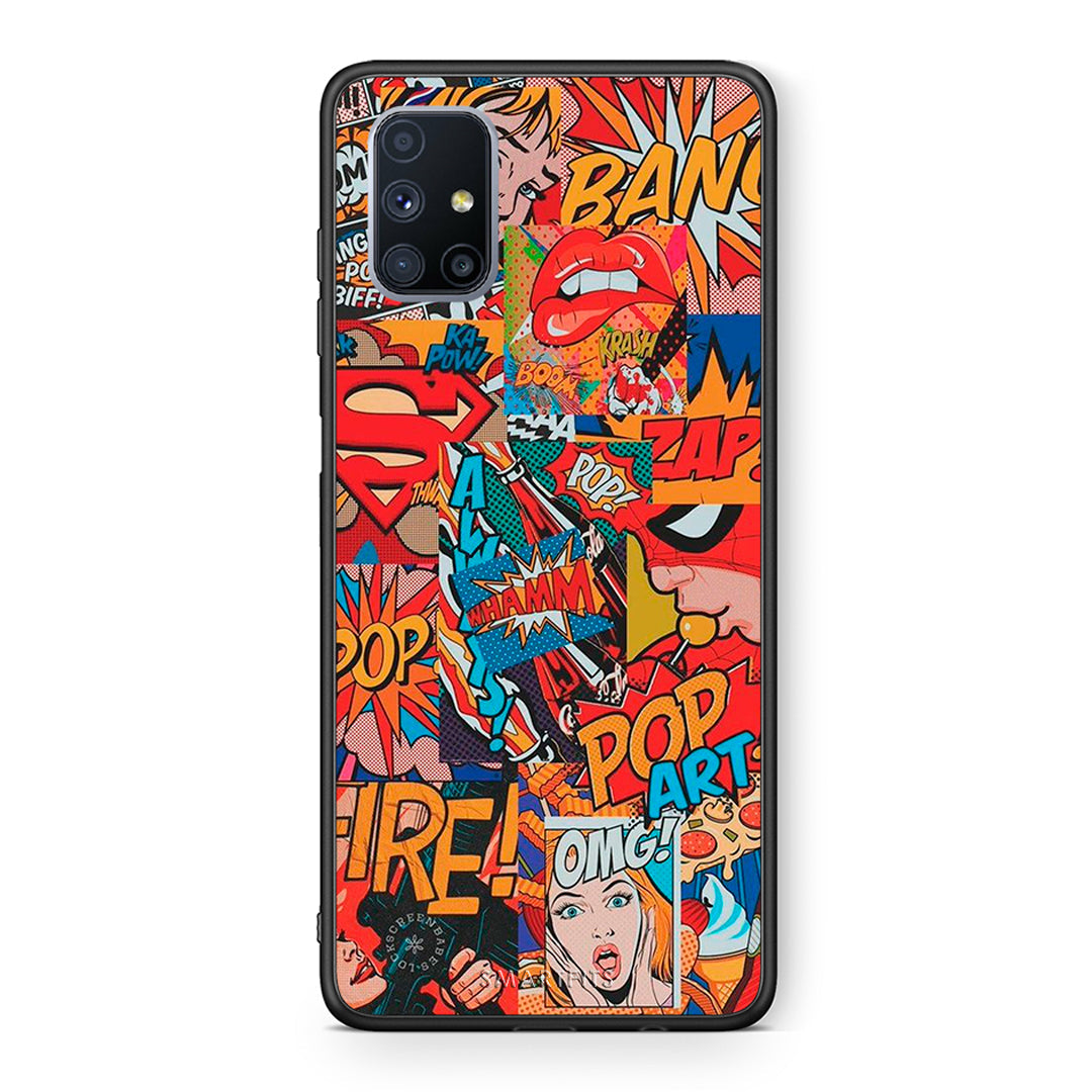 Θήκη Samsung Galaxy M51 PopArt OMG από τη Smartfits με σχέδιο στο πίσω μέρος και μαύρο περίβλημα | Samsung Galaxy M51 PopArt OMG case with colorful back and black bezels