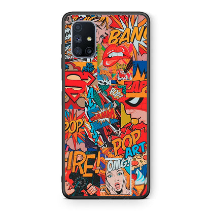 Θήκη Samsung Galaxy M51 PopArt OMG από τη Smartfits με σχέδιο στο πίσω μέρος και μαύρο περίβλημα | Samsung Galaxy M51 PopArt OMG case with colorful back and black bezels