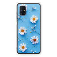 Thumbnail for Θήκη Samsung Galaxy M51 Real Daisies από τη Smartfits με σχέδιο στο πίσω μέρος και μαύρο περίβλημα | Samsung Galaxy M51 Real Daisies case with colorful back and black bezels