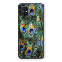 Thumbnail for Θήκη Samsung Galaxy M51 Real Peacock Feathers από τη Smartfits με σχέδιο στο πίσω μέρος και μαύρο περίβλημα | Samsung Galaxy M51 Real Peacock Feathers case with colorful back and black bezels