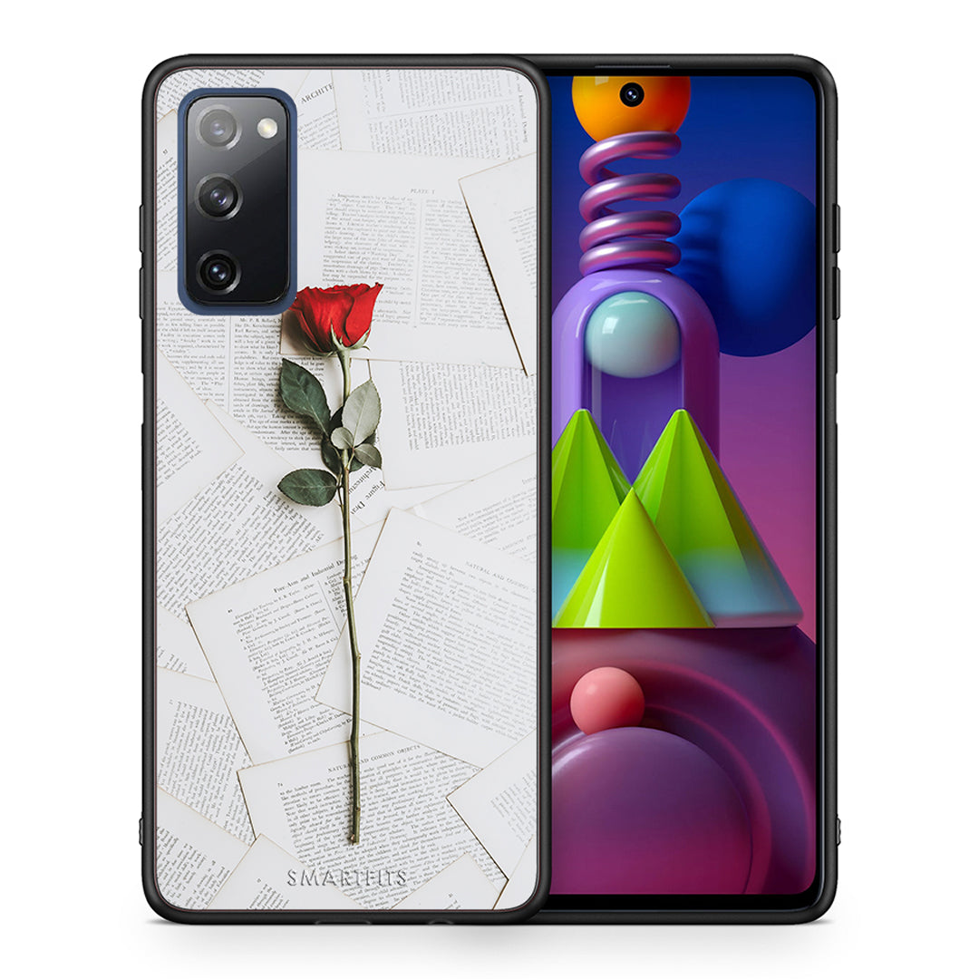 Θήκη Samsung Galaxy M51 Red Rose από τη Smartfits με σχέδιο στο πίσω μέρος και μαύρο περίβλημα | Samsung Galaxy M51 Red Rose case with colorful back and black bezels