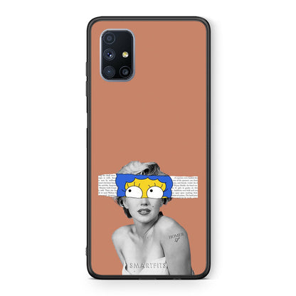 Θήκη Samsung Galaxy M51 Sim Merilyn από τη Smartfits με σχέδιο στο πίσω μέρος και μαύρο περίβλημα | Samsung Galaxy M51 Sim Merilyn case with colorful back and black bezels