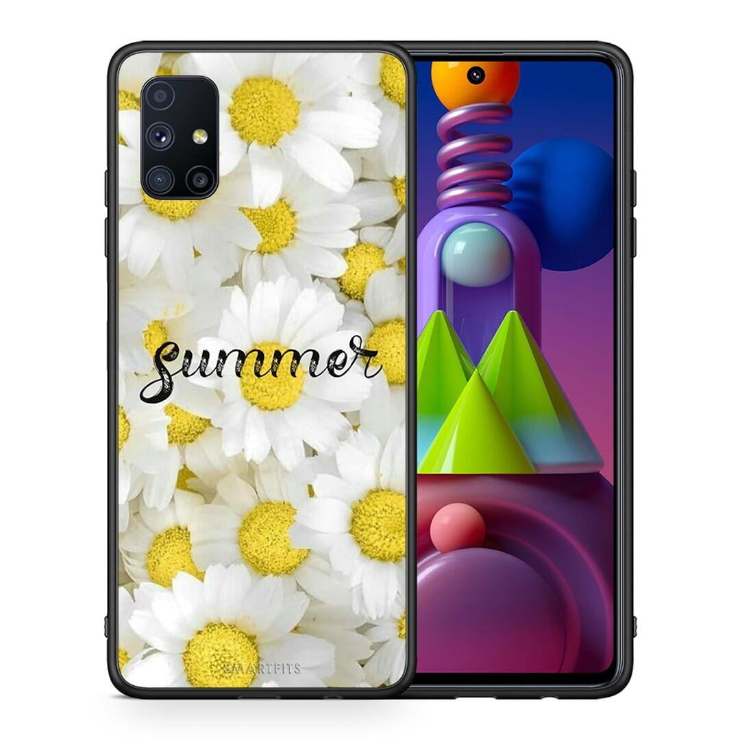 Θήκη Samsung Galaxy M51 Summer Daisies από τη Smartfits με σχέδιο στο πίσω μέρος και μαύρο περίβλημα | Samsung Galaxy M51 Summer Daisies case with colorful back and black bezels