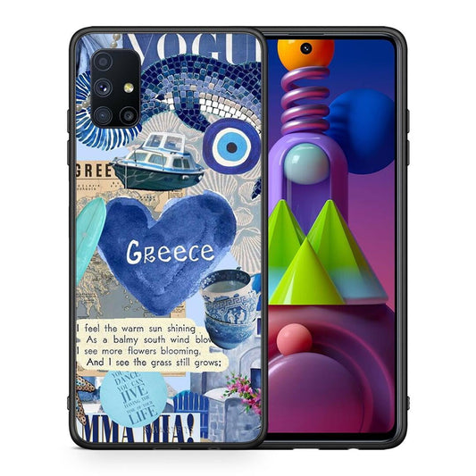 Θήκη Samsung Galaxy M51 Summer In Greece από τη Smartfits με σχέδιο στο πίσω μέρος και μαύρο περίβλημα | Samsung Galaxy M51 Summer In Greece case with colorful back and black bezels