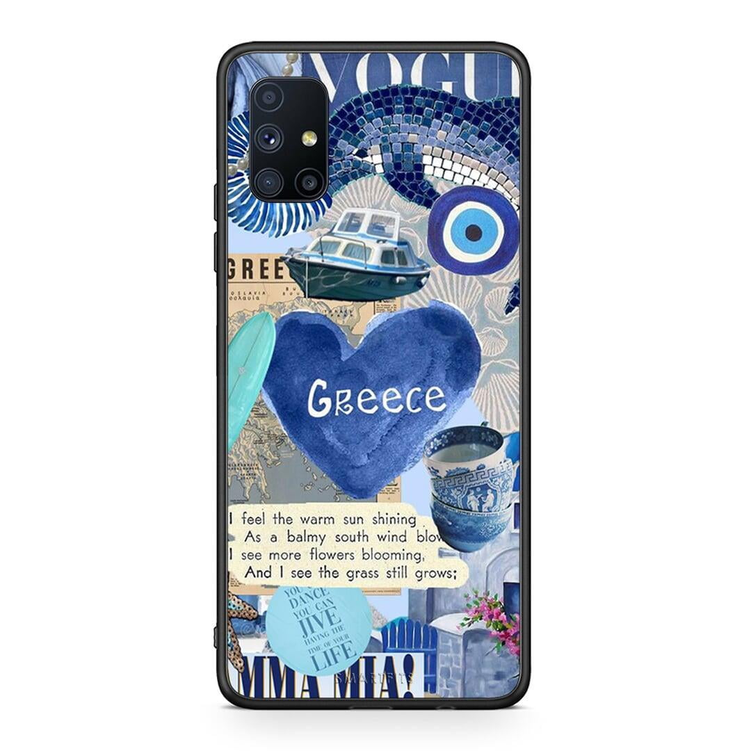 Θήκη Samsung Galaxy M51 Summer In Greece από τη Smartfits με σχέδιο στο πίσω μέρος και μαύρο περίβλημα | Samsung Galaxy M51 Summer In Greece case with colorful back and black bezels