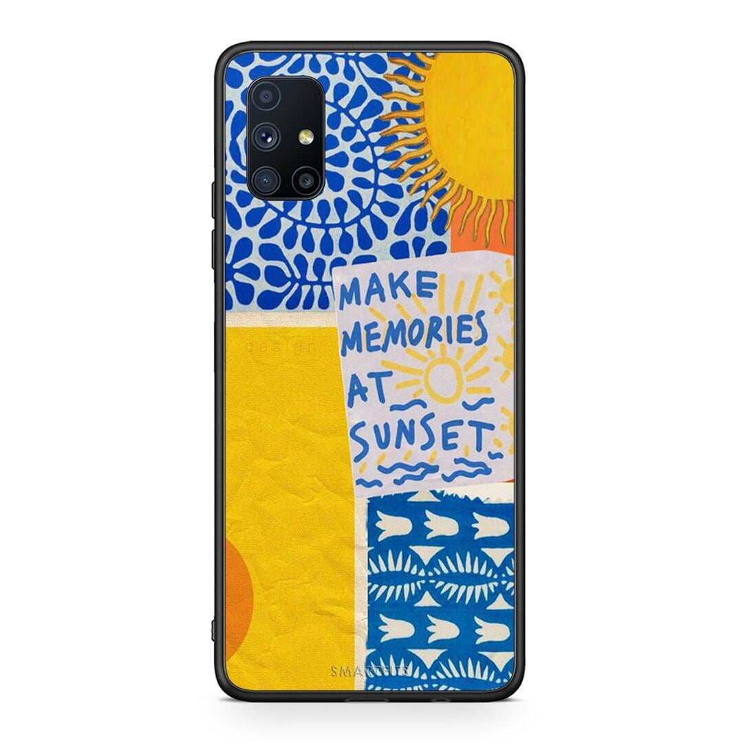 Θήκη Samsung Galaxy M51 Sunset Memories από τη Smartfits με σχέδιο στο πίσω μέρος και μαύρο περίβλημα | Samsung Galaxy M51 Sunset Memories case with colorful back and black bezels