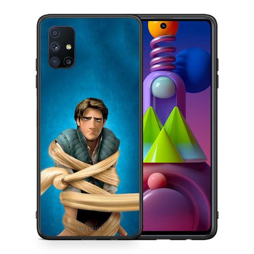 Θήκη Αγίου Βαλεντίνου Samsung Galaxy M51 Tangled 1 από τη Smartfits με σχέδιο στο πίσω μέρος και μαύρο περίβλημα | Samsung Galaxy M51 Tangled 1 case with colorful back and black bezels