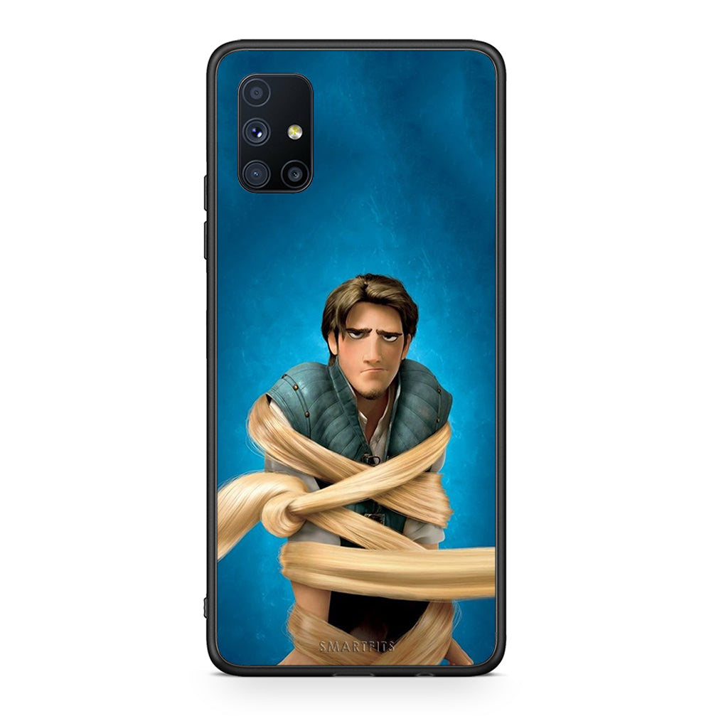 Θήκη Αγίου Βαλεντίνου Samsung Galaxy M51 Tangled 1 από τη Smartfits με σχέδιο στο πίσω μέρος και μαύρο περίβλημα | Samsung Galaxy M51 Tangled 1 case with colorful back and black bezels