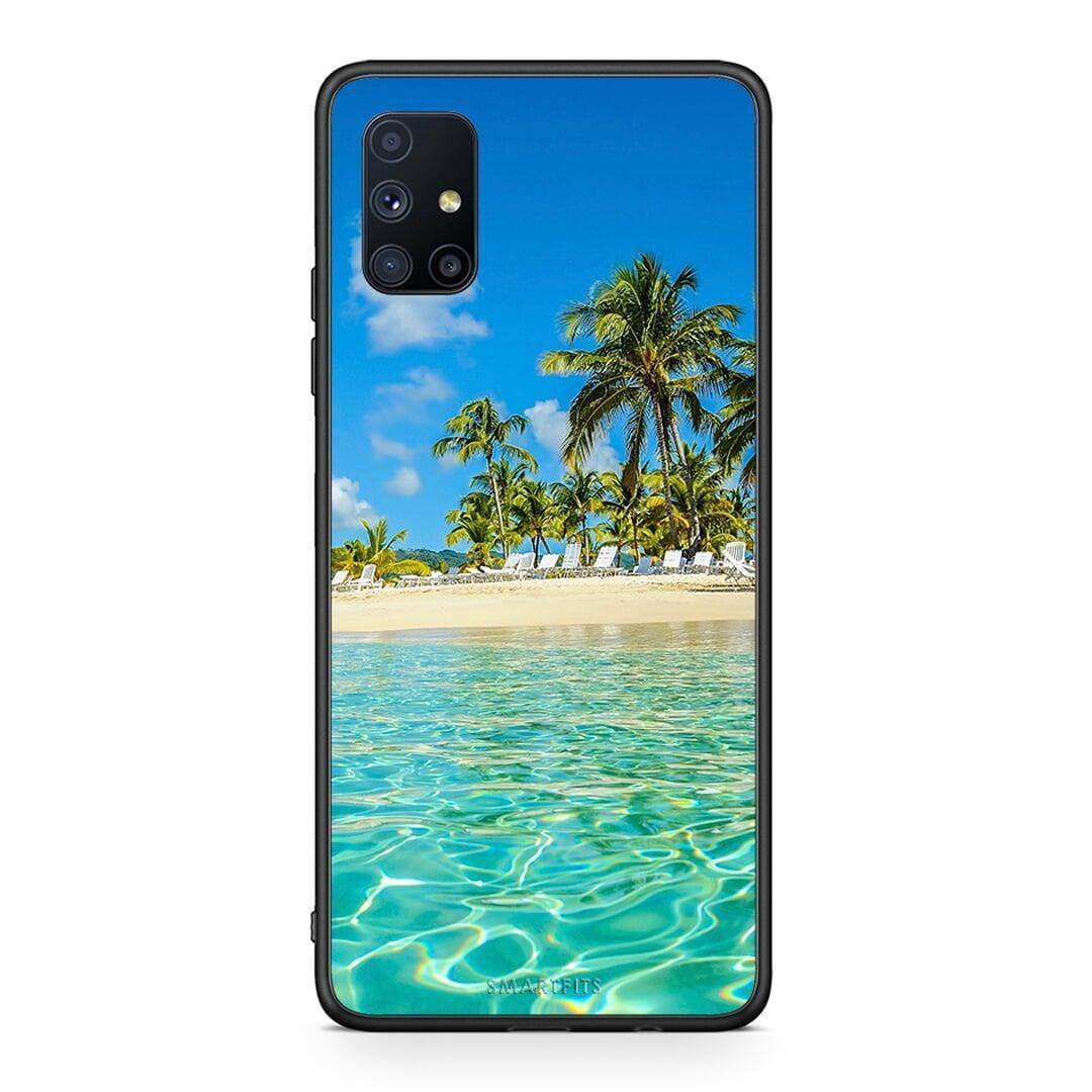 Θήκη Samsung Galaxy M51 Tropical Vibes από τη Smartfits με σχέδιο στο πίσω μέρος και μαύρο περίβλημα | Samsung Galaxy M51 Tropical Vibes case with colorful back and black bezels