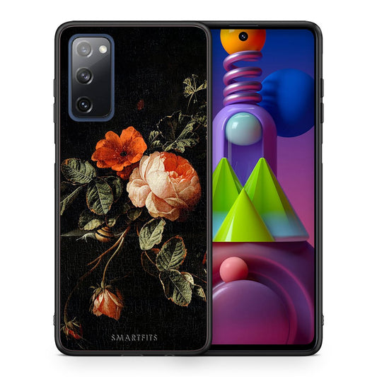Θήκη Samsung Galaxy M51 Vintage Roses από τη Smartfits με σχέδιο στο πίσω μέρος και μαύρο περίβλημα | Samsung Galaxy M51 Vintage Roses case with colorful back and black bezels