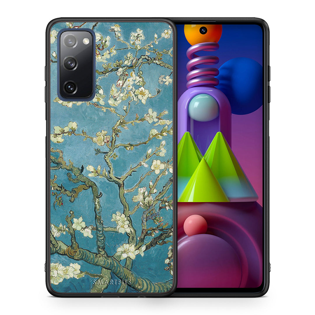 Θήκη Samsung Galaxy M51 White Blossoms από τη Smartfits με σχέδιο στο πίσω μέρος και μαύρο περίβλημα | Samsung Galaxy M51 White Blossoms case with colorful back and black bezels