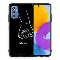 Thumbnail for Θήκη Αγίου Βαλεντίνου Samsung M52 5G Always & Forever 1 από τη Smartfits με σχέδιο στο πίσω μέρος και μαύρο περίβλημα | Samsung M52 5G Always & Forever 1 case with colorful back and black bezels
