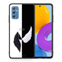 Thumbnail for Θήκη Samsung M52 5G Angels Demons από τη Smartfits με σχέδιο στο πίσω μέρος και μαύρο περίβλημα | Samsung M52 5G Angels Demons case with colorful back and black bezels