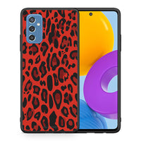 Thumbnail for Θήκη Samsung M52 5G Red Leopard Animal από τη Smartfits με σχέδιο στο πίσω μέρος και μαύρο περίβλημα | Samsung M52 5G Red Leopard Animal case with colorful back and black bezels