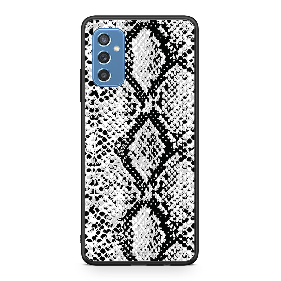 24 - Samsung M52 5G White Snake Animal case, cover, bumper