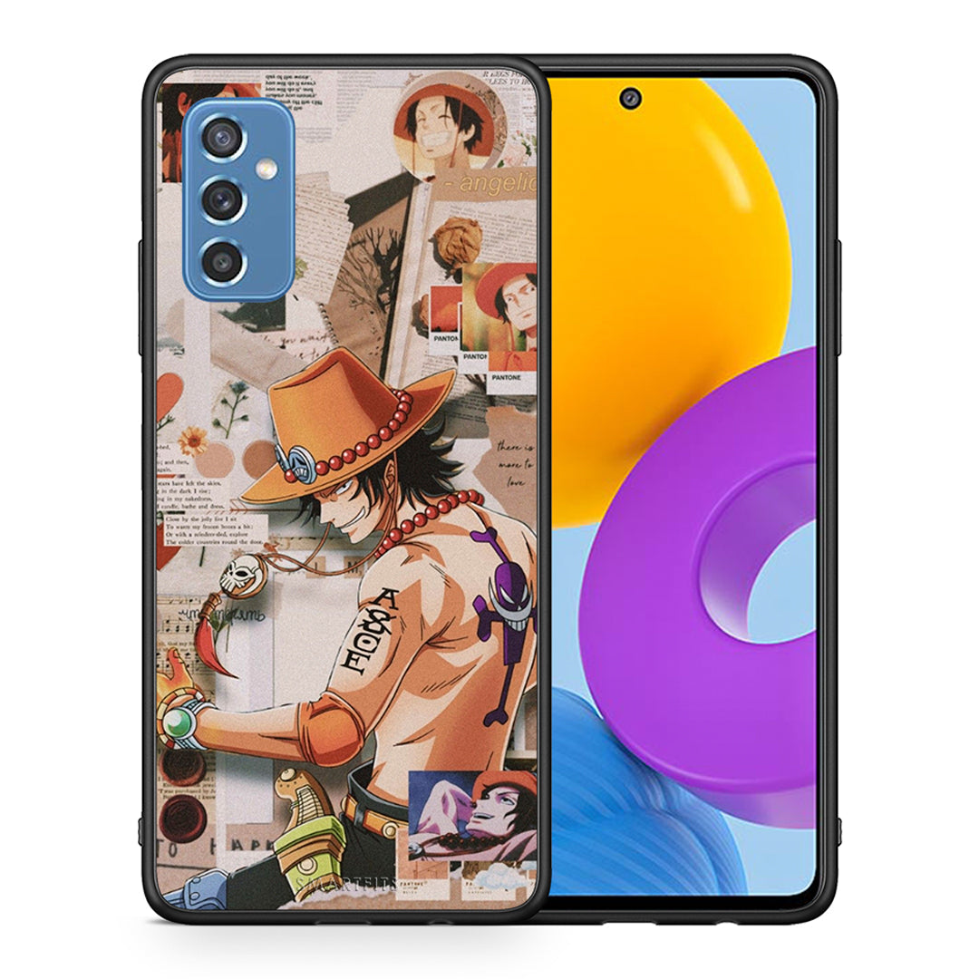 Θήκη Samsung M52 5G Anime Collage από τη Smartfits με σχέδιο στο πίσω μέρος και μαύρο περίβλημα | Samsung M52 5G Anime Collage case with colorful back and black bezels