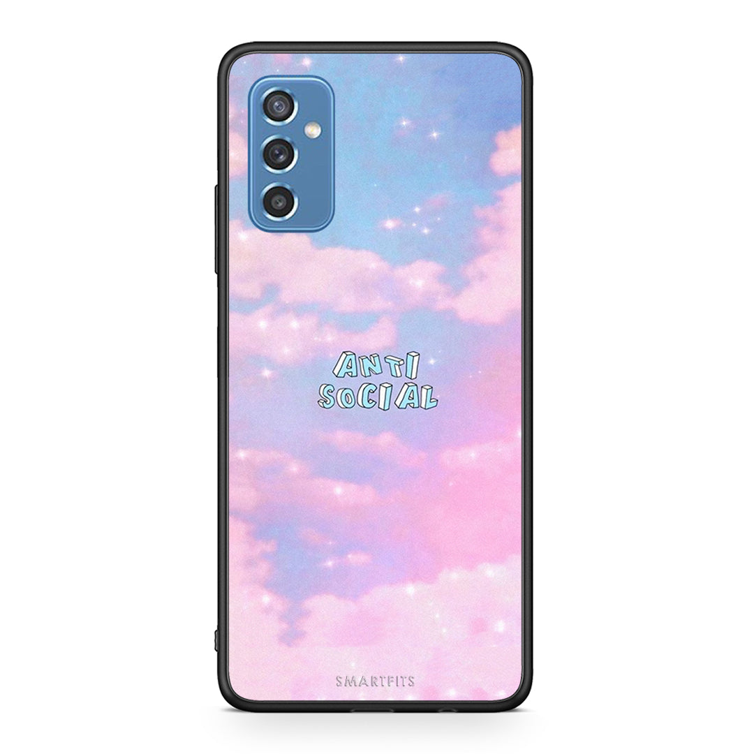 Samsung M52 5G Anti Social Θήκη Αγίου Βαλεντίνου από τη Smartfits με σχέδιο στο πίσω μέρος και μαύρο περίβλημα | Smartphone case with colorful back and black bezels by Smartfits