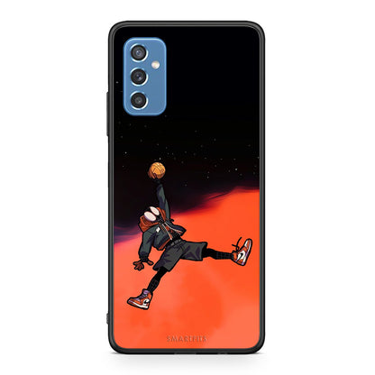 Samsung M52 5G Basketball Hero θήκη από τη Smartfits με σχέδιο στο πίσω μέρος και μαύρο περίβλημα | Smartphone case with colorful back and black bezels by Smartfits