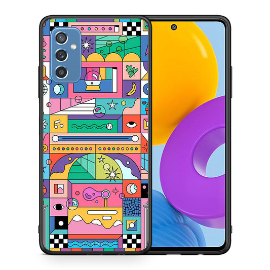 Θήκη Samsung M52 5G Bubbles Soap από τη Smartfits με σχέδιο στο πίσω μέρος και μαύρο περίβλημα | Samsung M52 5G Bubbles Soap case with colorful back and black bezels