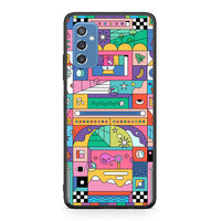 Thumbnail for Samsung M52 5G Bubbles Soap θήκη από τη Smartfits με σχέδιο στο πίσω μέρος και μαύρο περίβλημα | Smartphone case with colorful back and black bezels by Smartfits