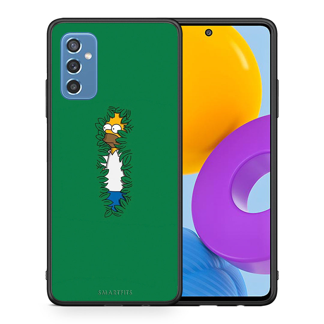 Θήκη Αγίου Βαλεντίνου Samsung M52 5G Bush Man από τη Smartfits με σχέδιο στο πίσω μέρος και μαύρο περίβλημα | Samsung M52 5G Bush Man case with colorful back and black bezels