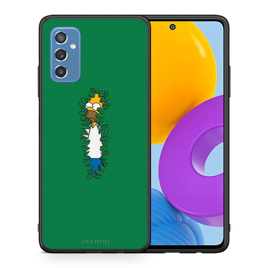 Θήκη Αγίου Βαλεντίνου Samsung M52 5G Bush Man από τη Smartfits με σχέδιο στο πίσω μέρος και μαύρο περίβλημα | Samsung M52 5G Bush Man case with colorful back and black bezels