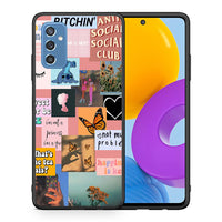 Thumbnail for Θήκη Αγίου Βαλεντίνου Samsung M52 5G Collage Bitchin από τη Smartfits με σχέδιο στο πίσω μέρος και μαύρο περίβλημα | Samsung M52 5G Collage Bitchin case with colorful back and black bezels