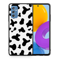 Thumbnail for Θήκη Samsung M52 5G Cow Print από τη Smartfits με σχέδιο στο πίσω μέρος και μαύρο περίβλημα | Samsung M52 5G Cow Print case with colorful back and black bezels