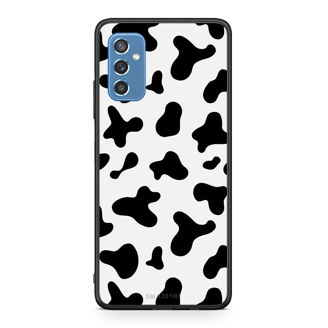 Samsung M52 5G Cow Print θήκη από τη Smartfits με σχέδιο στο πίσω μέρος και μαύρο περίβλημα | Smartphone case with colorful back and black bezels by Smartfits