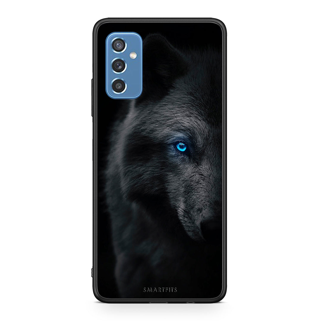 Samsung M52 5G Dark Wolf θήκη από τη Smartfits με σχέδιο στο πίσω μέρος και μαύρο περίβλημα | Smartphone case with colorful back and black bezels by Smartfits