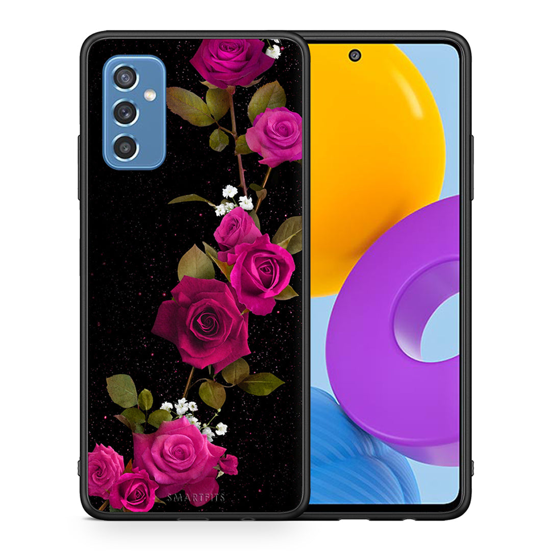 Θήκη Samsung M52 5G Red Roses Flower από τη Smartfits με σχέδιο στο πίσω μέρος και μαύρο περίβλημα | Samsung M52 5G Red Roses Flower case with colorful back and black bezels