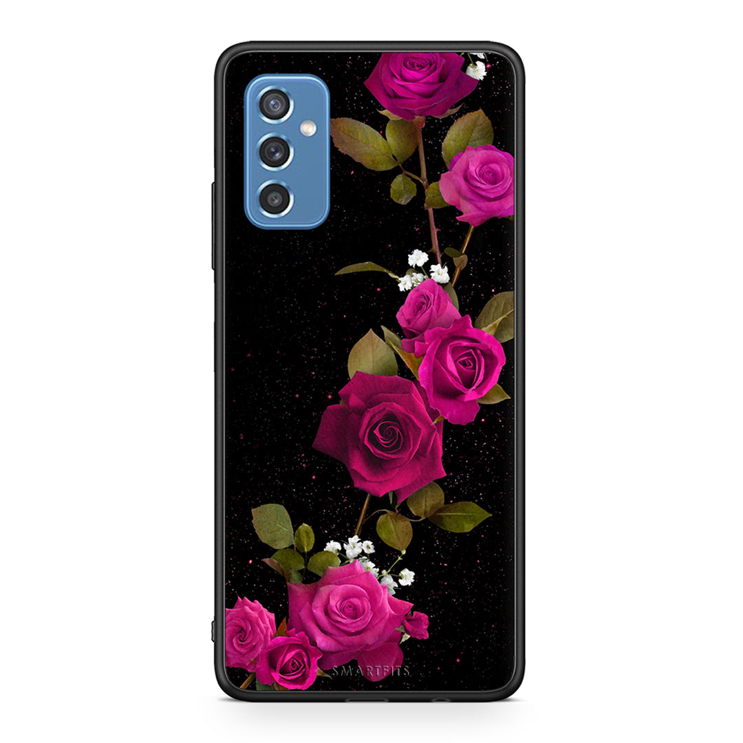 4 - Samsung M52 5G Red Roses Flower case, cover, bumper