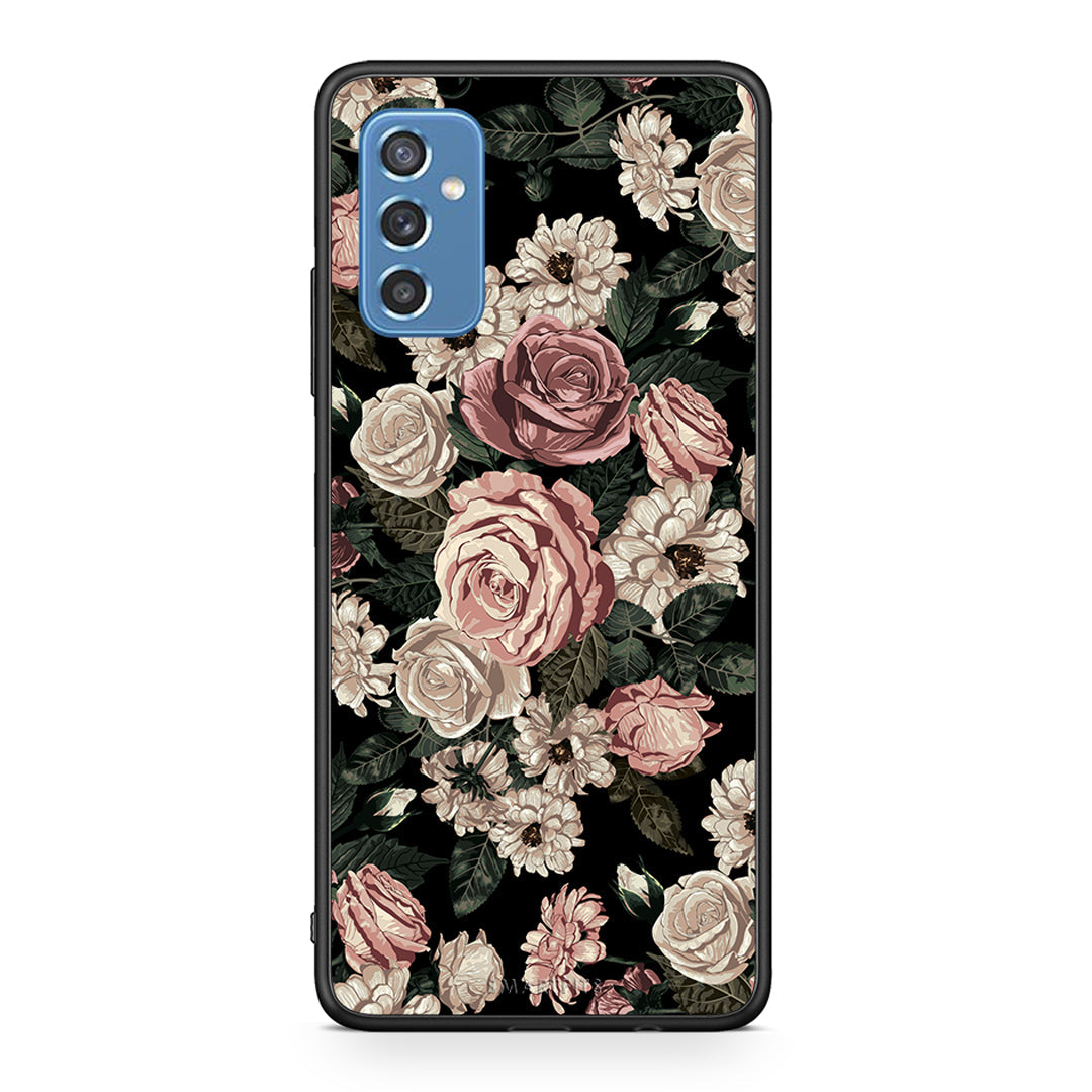 4 - Samsung M52 5G Wild Roses Flower case, cover, bumper