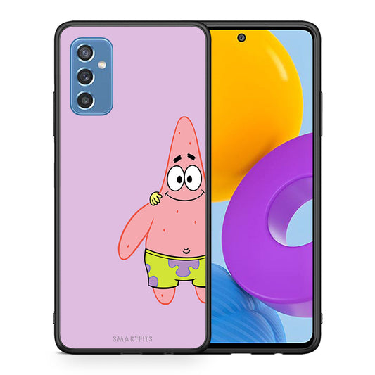 Θήκη Samsung M52 5G Friends Patrick από τη Smartfits με σχέδιο στο πίσω μέρος και μαύρο περίβλημα | Samsung M52 5G Friends Patrick case with colorful back and black bezels