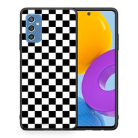 Thumbnail for Θήκη Samsung M52 5G Squares Geometric από τη Smartfits με σχέδιο στο πίσω μέρος και μαύρο περίβλημα | Samsung M52 5G Squares Geometric case with colorful back and black bezels