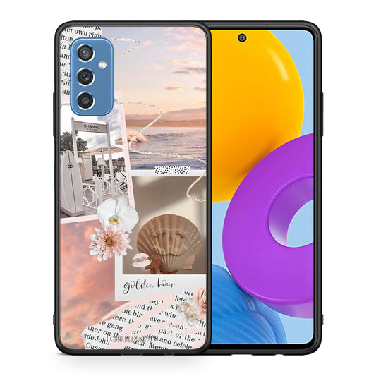 Θήκη Αγίου Βαλεντίνου Samsung M52 5G Golden Hour από τη Smartfits με σχέδιο στο πίσω μέρος και μαύρο περίβλημα | Samsung M52 5G Golden Hour case with colorful back and black bezels