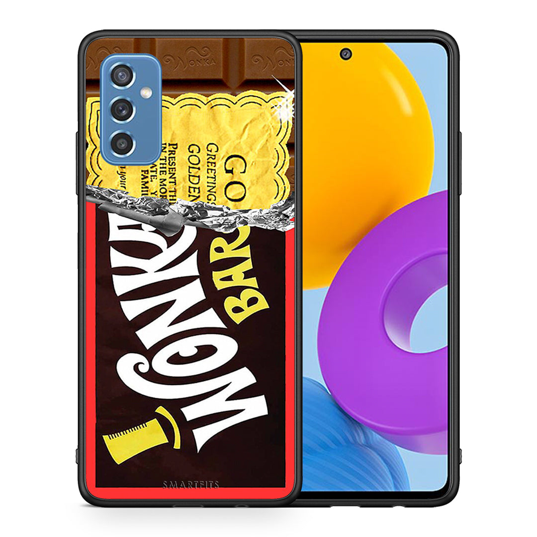Θήκη Samsung M52 5G Golden Ticket από τη Smartfits με σχέδιο στο πίσω μέρος και μαύρο περίβλημα | Samsung M52 5G Golden Ticket case with colorful back and black bezels