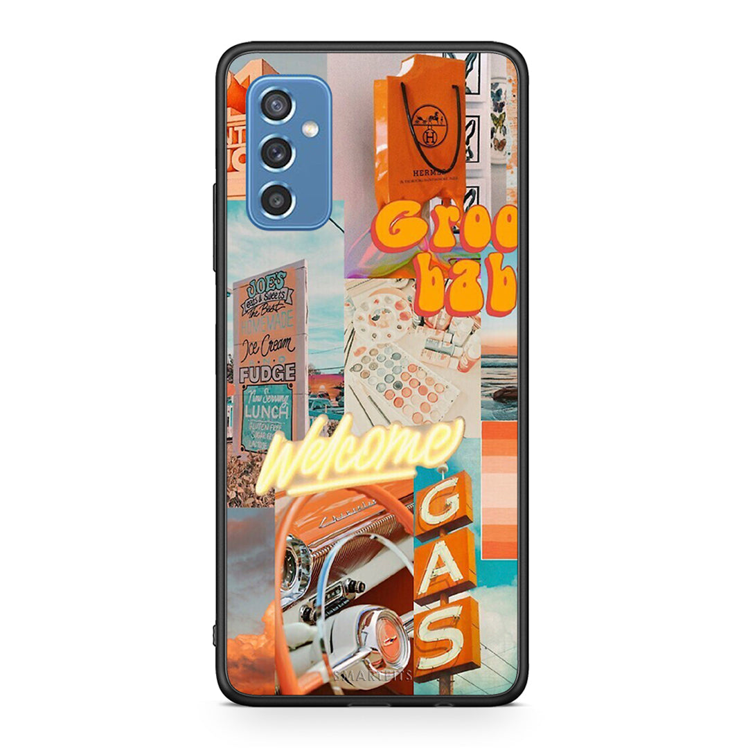 Samsung M52 5G Groovy Babe Θήκη Αγίου Βαλεντίνου από τη Smartfits με σχέδιο στο πίσω μέρος και μαύρο περίβλημα | Smartphone case with colorful back and black bezels by Smartfits