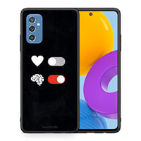 Thumbnail for Θήκη Αγίου Βαλεντίνου Samsung M52 5G Heart Vs Brain από τη Smartfits με σχέδιο στο πίσω μέρος και μαύρο περίβλημα | Samsung M52 5G Heart Vs Brain case with colorful back and black bezels