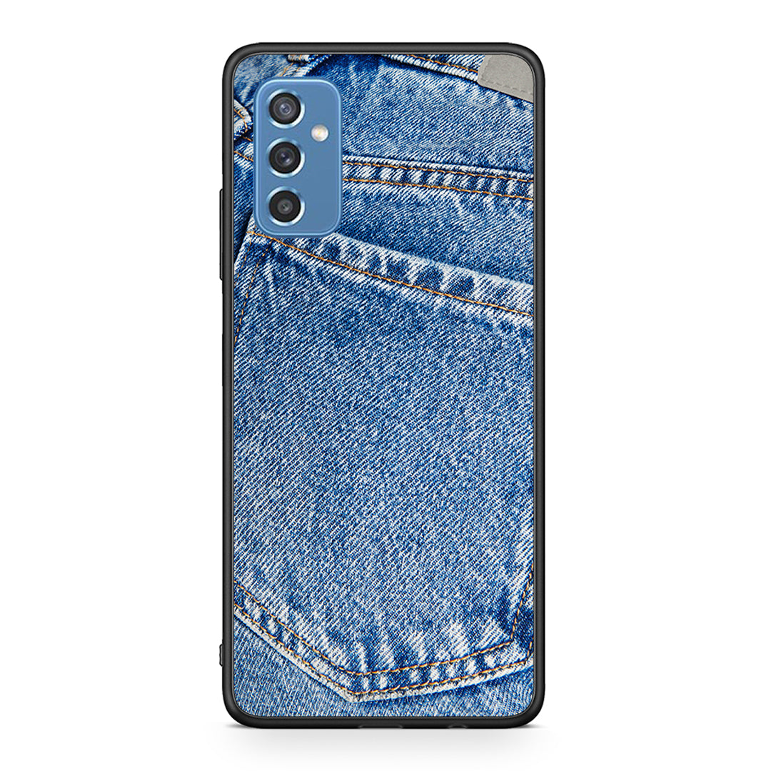 Samsung M52 5G Jeans Pocket θήκη από τη Smartfits με σχέδιο στο πίσω μέρος και μαύρο περίβλημα | Smartphone case with colorful back and black bezels by Smartfits