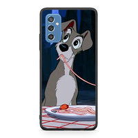 Thumbnail for Samsung M52 5G Lady And Tramp 1 Θήκη Αγίου Βαλεντίνου από τη Smartfits με σχέδιο στο πίσω μέρος και μαύρο περίβλημα | Smartphone case with colorful back and black bezels by Smartfits