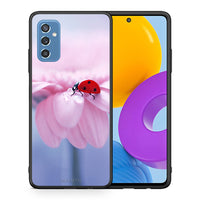 Thumbnail for Θήκη Samsung M52 5G Ladybug Flower από τη Smartfits με σχέδιο στο πίσω μέρος και μαύρο περίβλημα | Samsung M52 5G Ladybug Flower case with colorful back and black bezels