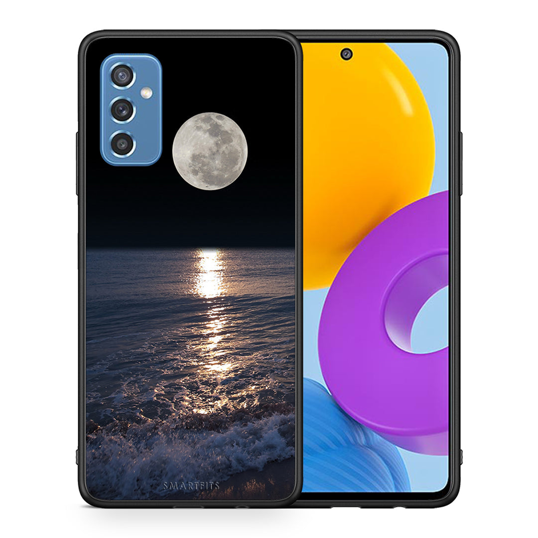 Θήκη Samsung M52 5G Moon Landscape από τη Smartfits με σχέδιο στο πίσω μέρος και μαύρο περίβλημα | Samsung M52 5G Moon Landscape case with colorful back and black bezels
